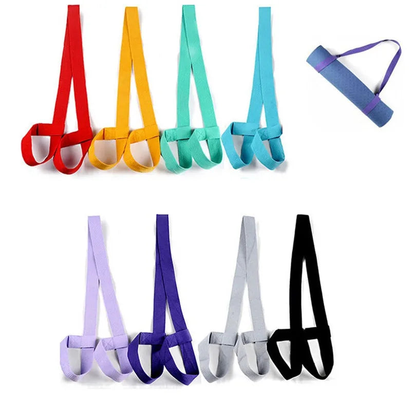 Adjustable Yoga Mat Belts Yoga Mat Shoulder Carrier Yoga Straps Exercise Stretch Yoga Belts Fitness Gym Sports Rope 165Cm*3.8Cm